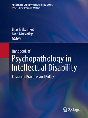 cover image of Handbook of Psychopathology in Intellectual Disability